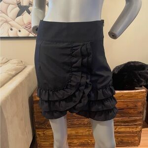 Coco TASHI Black Ruffle Mini Skirt❤️S